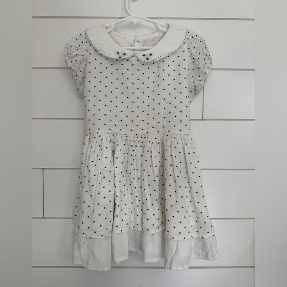 Well Dressed Wolf Other - Well Dressed Wolf Girls Kids Size 6 White Black Star Dress Short Sleeve Collar